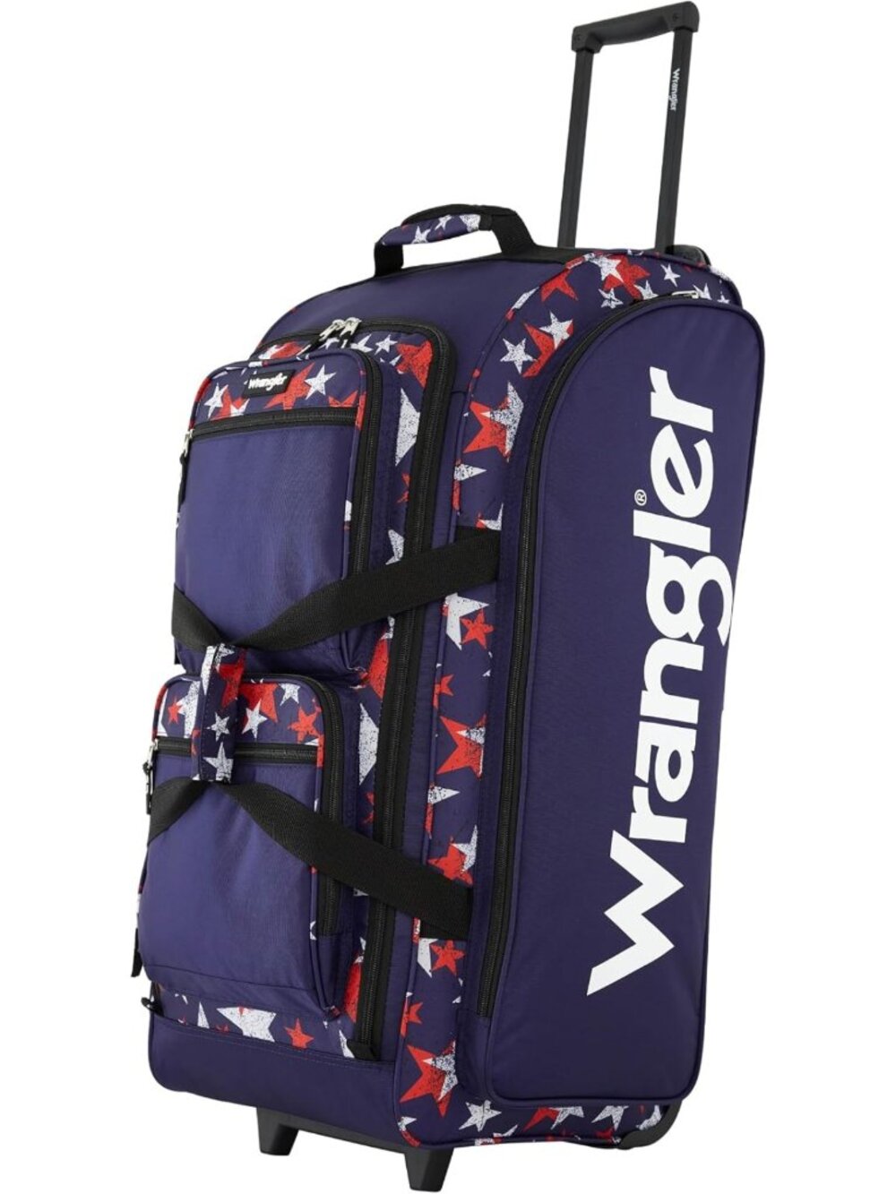 30” Rolling Duffel Bag with American Stars Design - Travel, Gym, Weekend Getaway